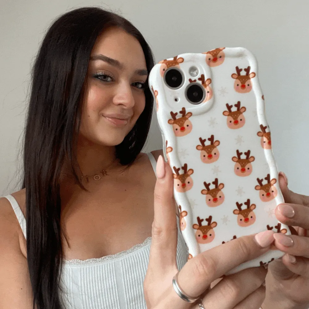 Wavy Phone Case - Ralphie Reindeer Smooth Finish Touch Wireless charging