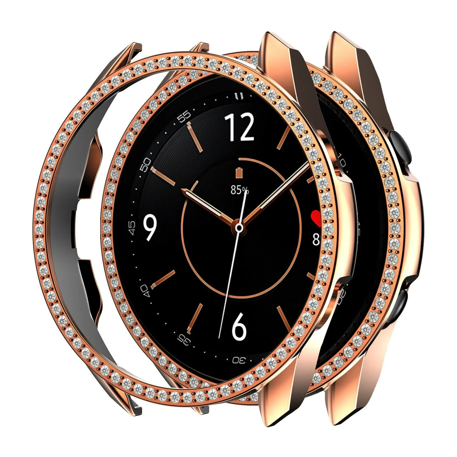 Samsung Galaxy Watch 3 41mm Diamond PC Case (Rose Gold) Daily Wear Case Portable Case