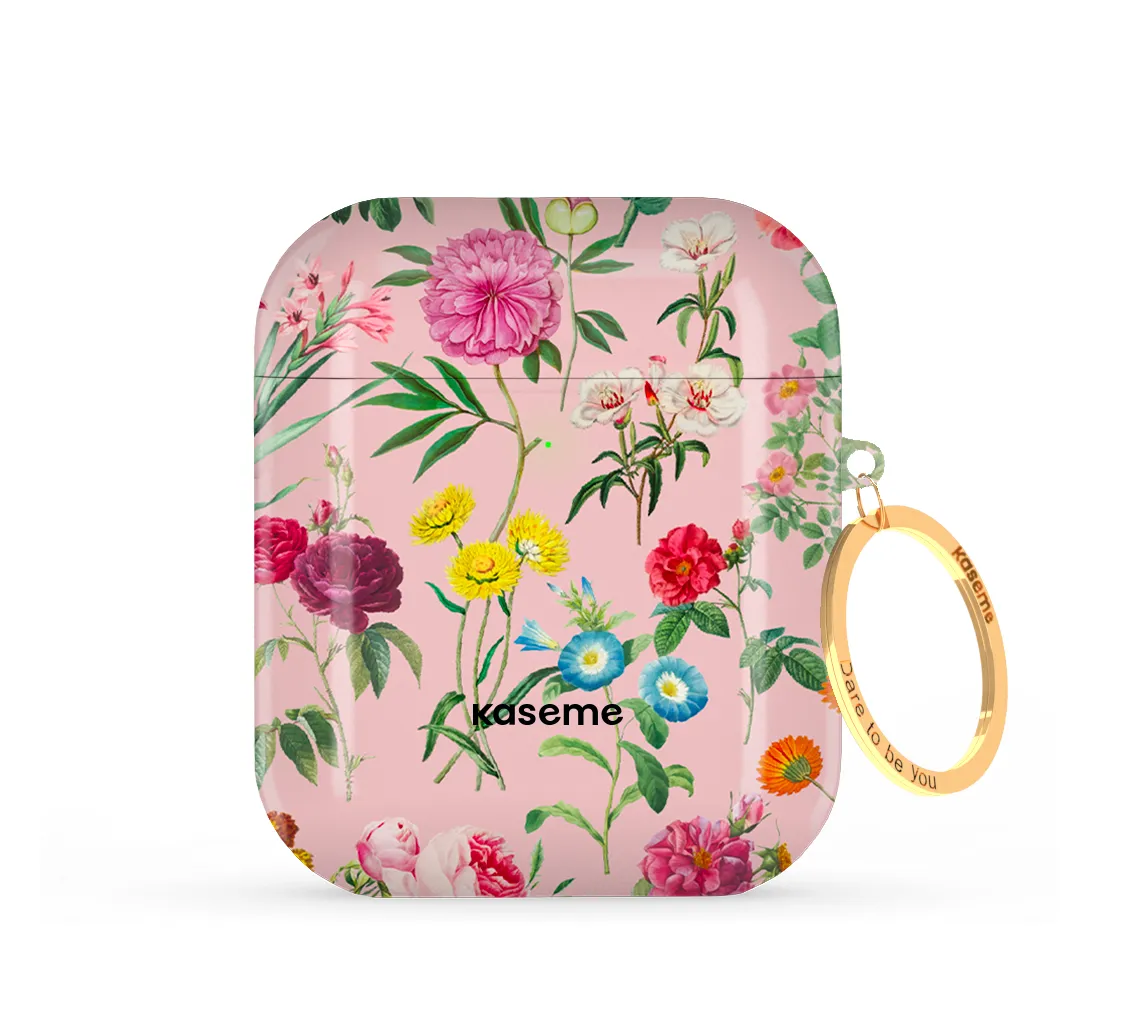 durable waterproof airpods protector Margaret Pink AirPods Case