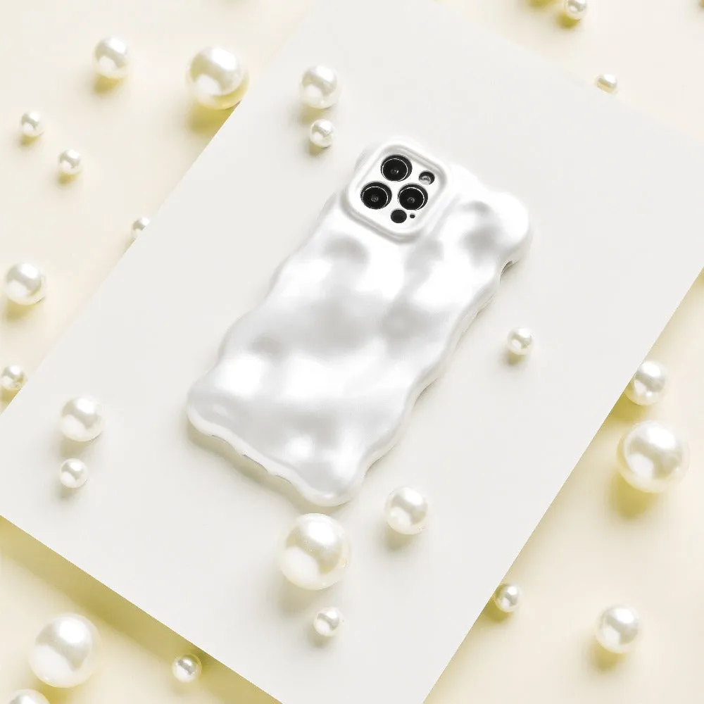 Gloss Touch 3D Pearl Phone Case - White