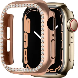Ultra Protection Apple Watch 7 Diamond PC Hard Case 41mm (Rose Gold)