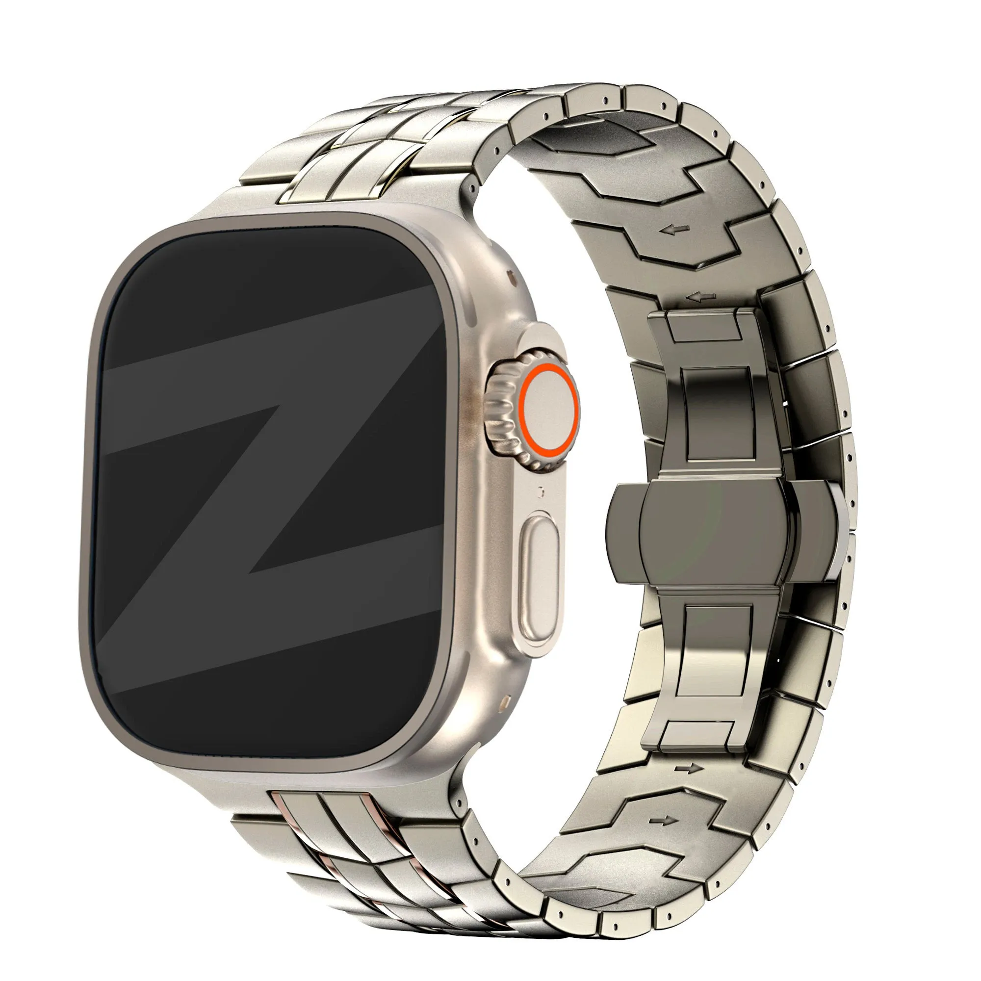 Urban Accessory Elegant Lightweight Look Bandz Apple Watch Titanium Strap 'Supreme' (Titanium)