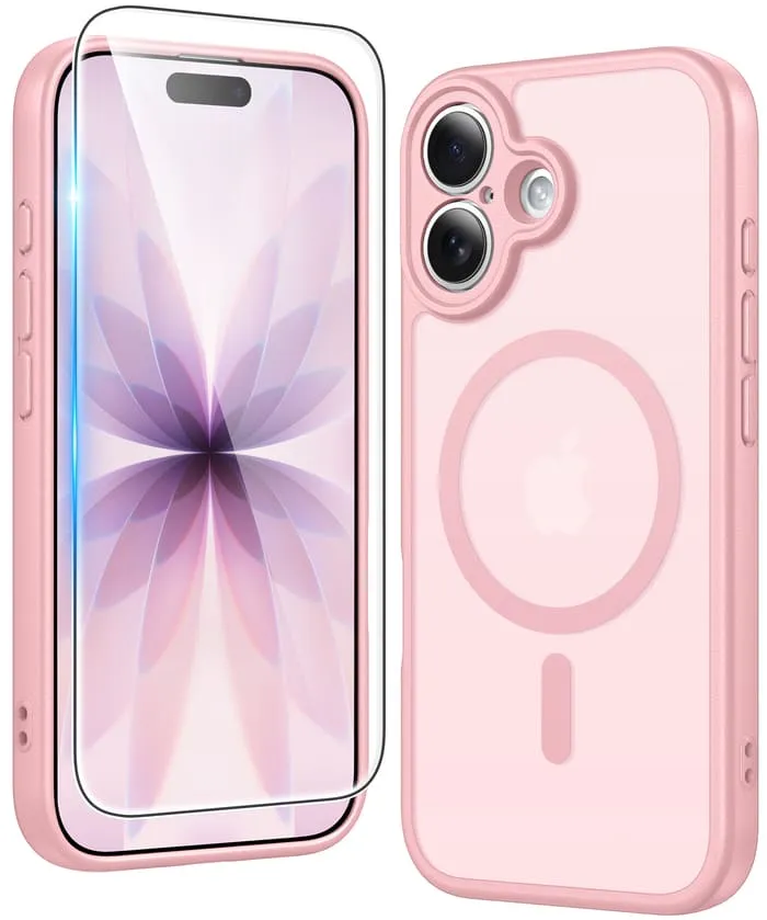 FNTCASE for iPhone 17 Case: Strong Magnetic Translucent Matte Slim Shockproof Protective Drop Full Protection Phone Cover Minimal Shield Non Slip