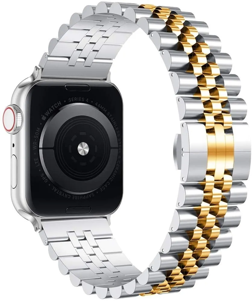 Elegant feature Apple Watch Steel Strap Jubilee (Silver/Gold)