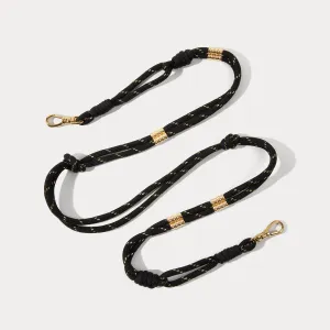 Layla Rope Strap - Black/Gold Soft Lanyard