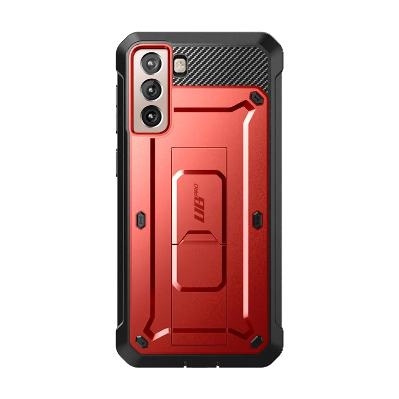 Galaxy S22 Unicorn Beetle PRO Rugged Case-Metallic Red Printed Graphic