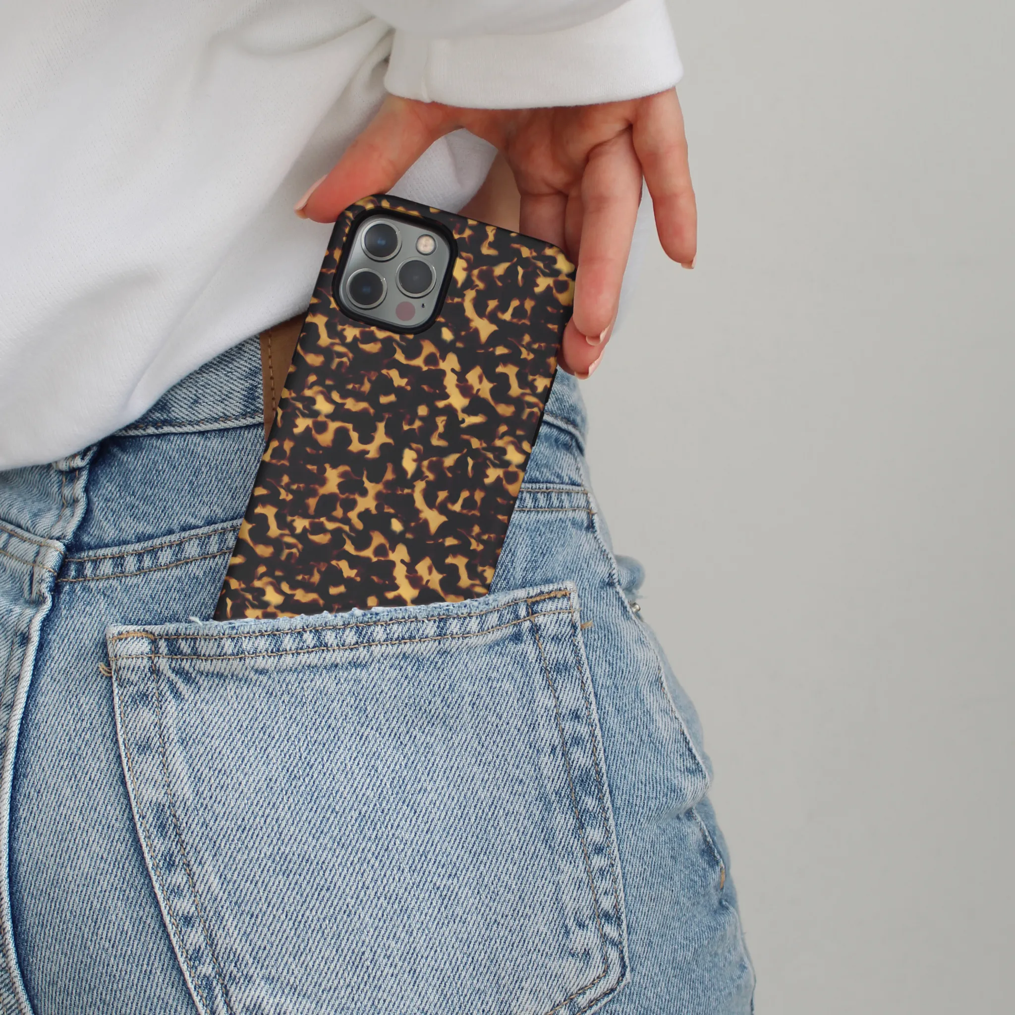 Tough Phone Case - Chic Tortoiseshell Marble Texture