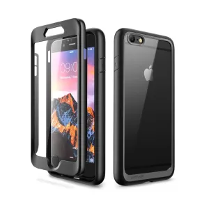 iPhone 6 Plus / 6S Plus Unicorn Beetle Style Clear Case with Screen Protector-Black Stylish frame