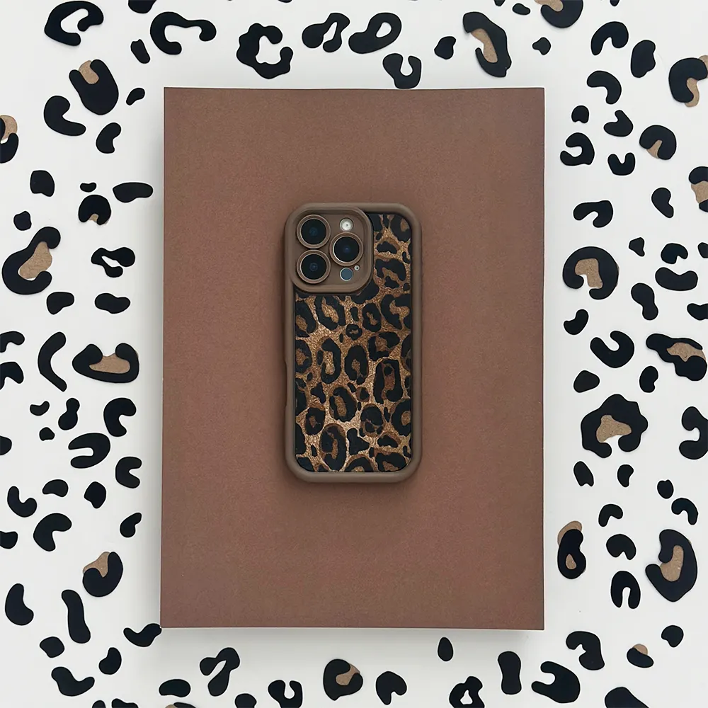 Mocha Leopard Phone Case Smooth Finish