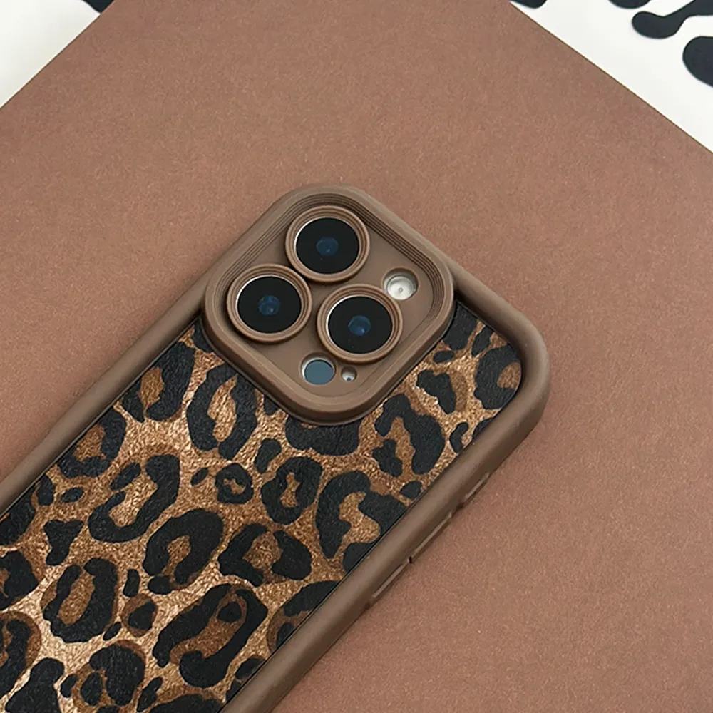 Grip Safe Mocha Leopard Phone Case