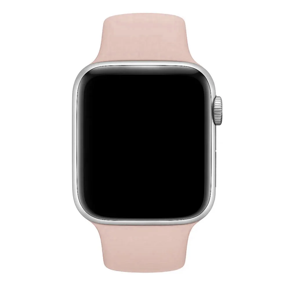 Apple Watch Silicone Strap (Soft Pink) Daily Fit Flexible Wear