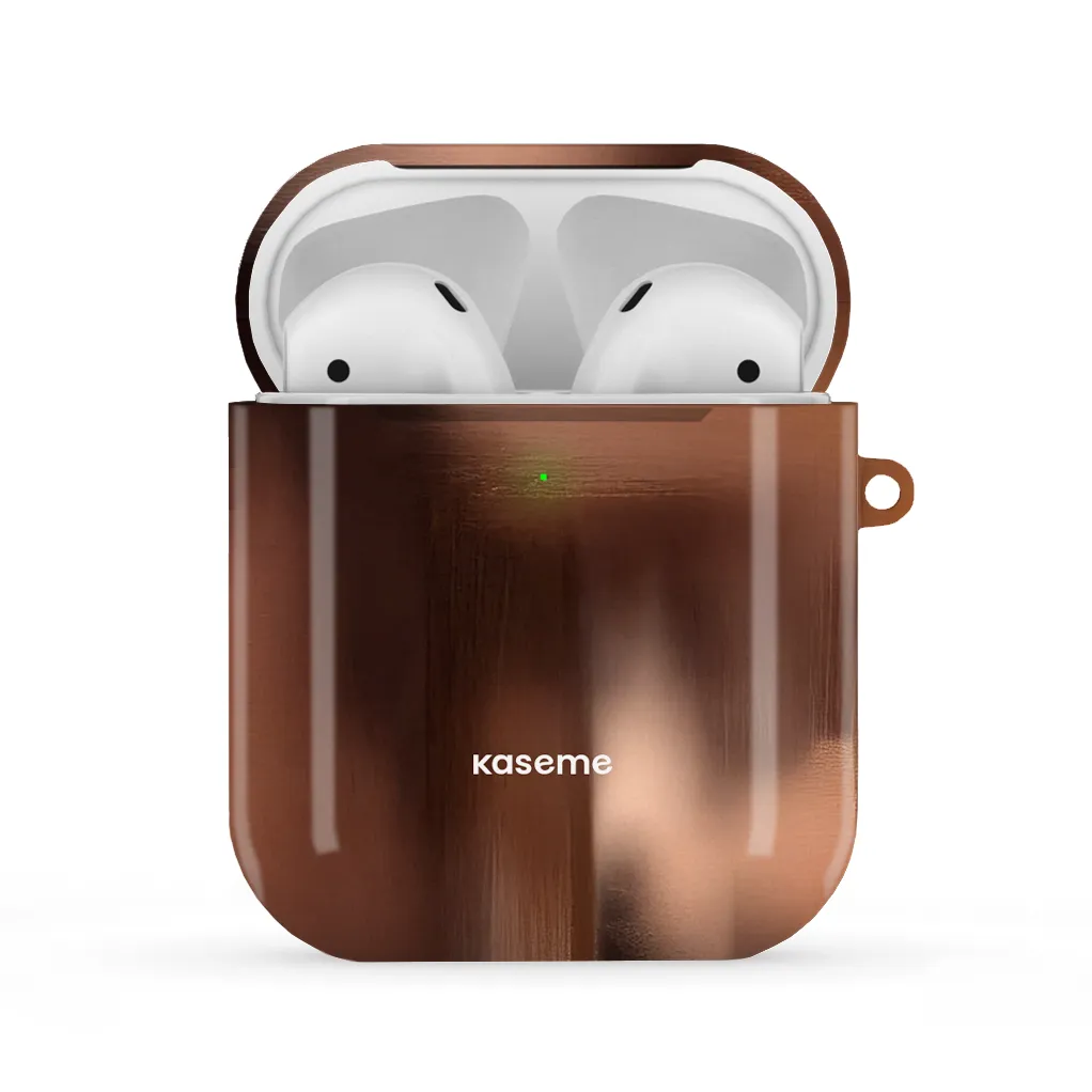 handcrafted leather airpods cover custom printed travel protector Cinnara AirPods Case