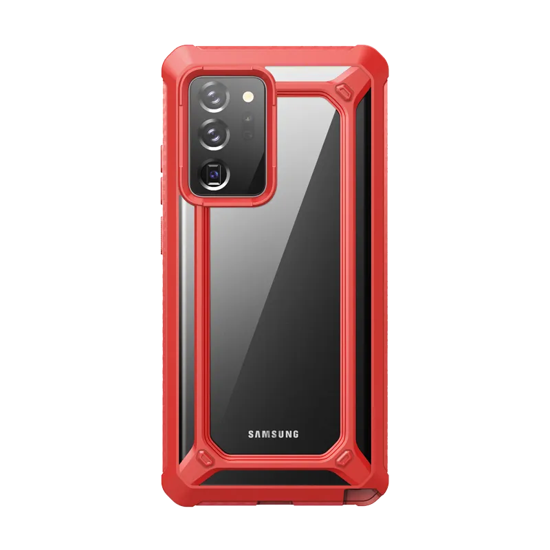Rugged Finish Dust proof Galaxy Note20 Ultra Unicorn Beetle EXO Clear Case-Red
