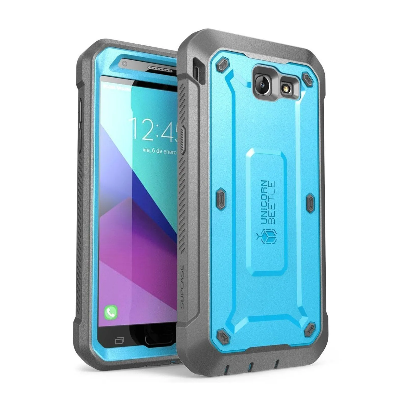 Impact shield Galaxy J7 (2017) Unicorn Beetle Pro Full Body Rugged Holster Case-Blue