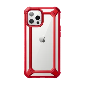 Elegant Texture iPhone 12 Pro 6.1 inch Unicorn Beetle Exo Clear Case-Red