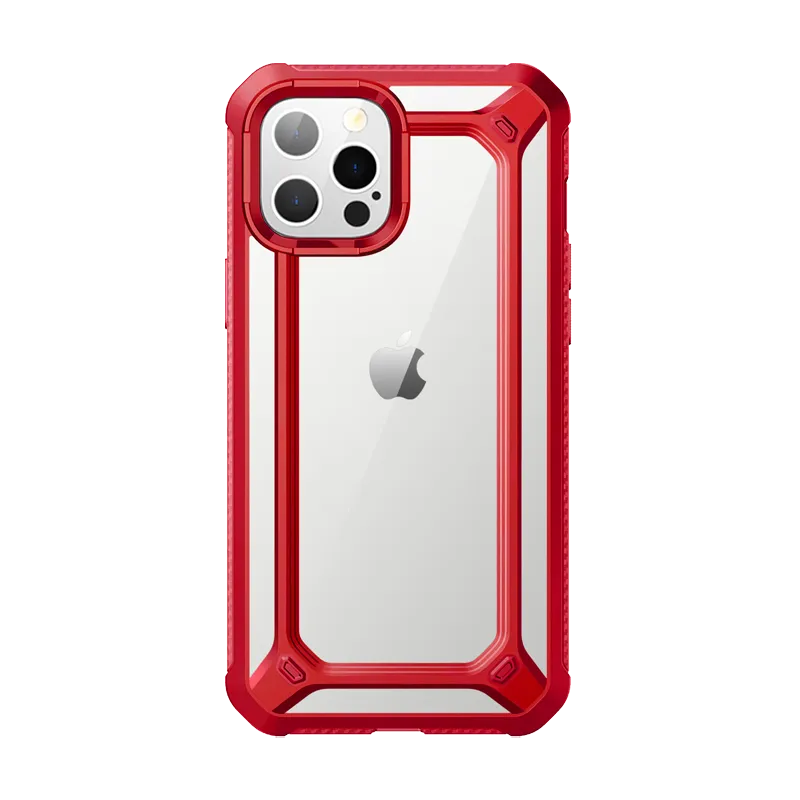 Elegant Texture iPhone 12 Pro 6.1 inch Unicorn Beetle Exo Clear Case-Red