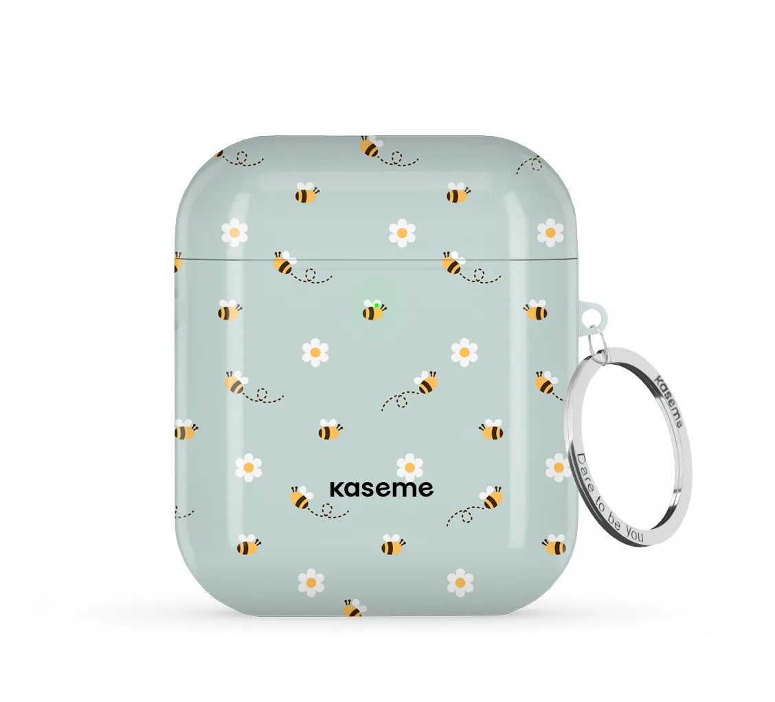 eco friendly silicone case Abigail blue AirPods Case