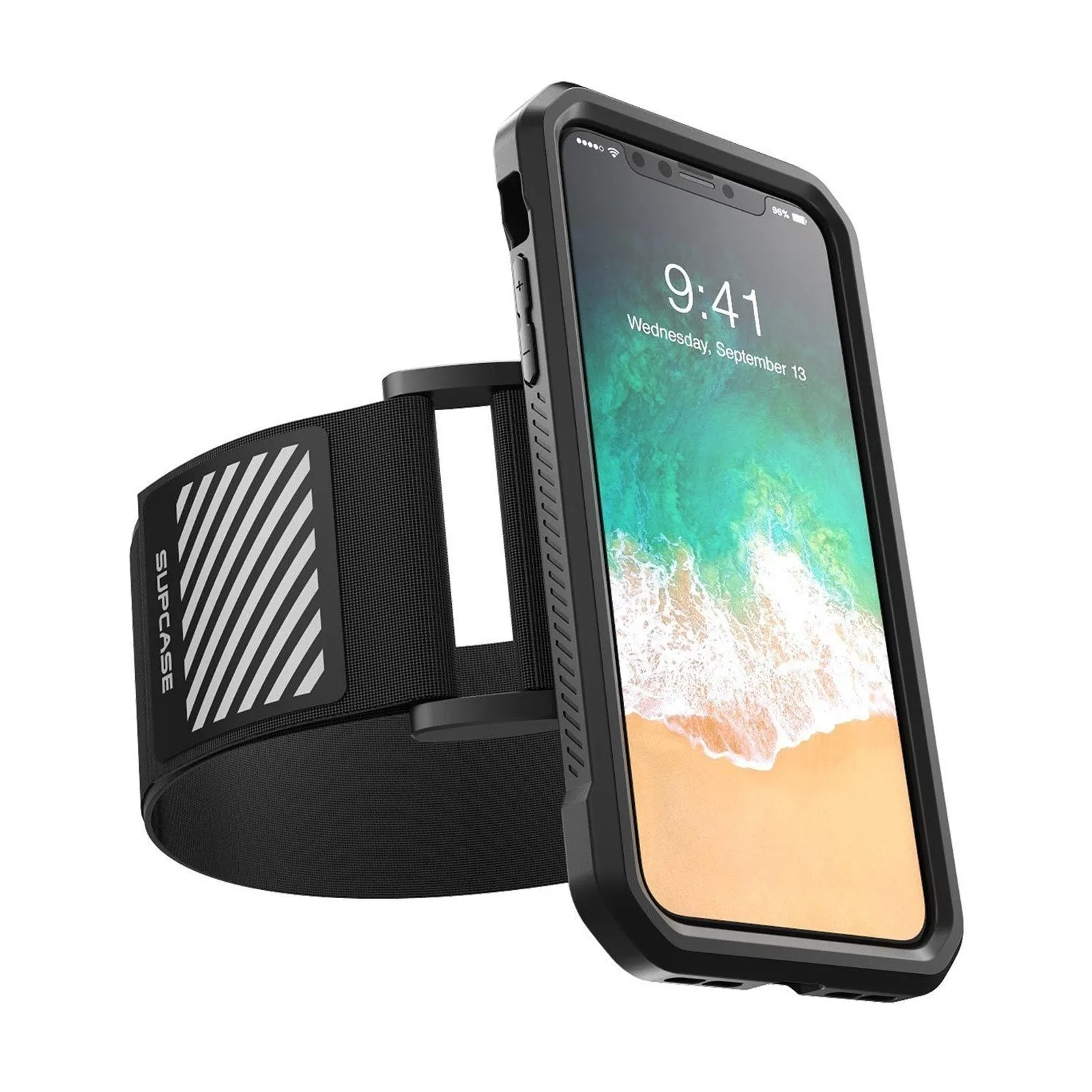 Running Mate Armband Case for iPhone 5.8 inch 2017 2018 and 2019-Black Portable Shield Slim Texture