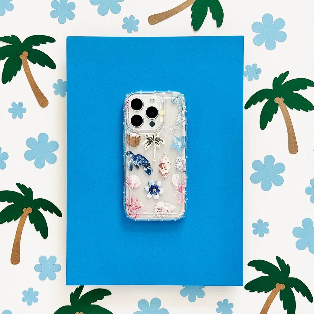 Clear Phone Case - Beach Girl Summer Luxury Shine Matte Edge
