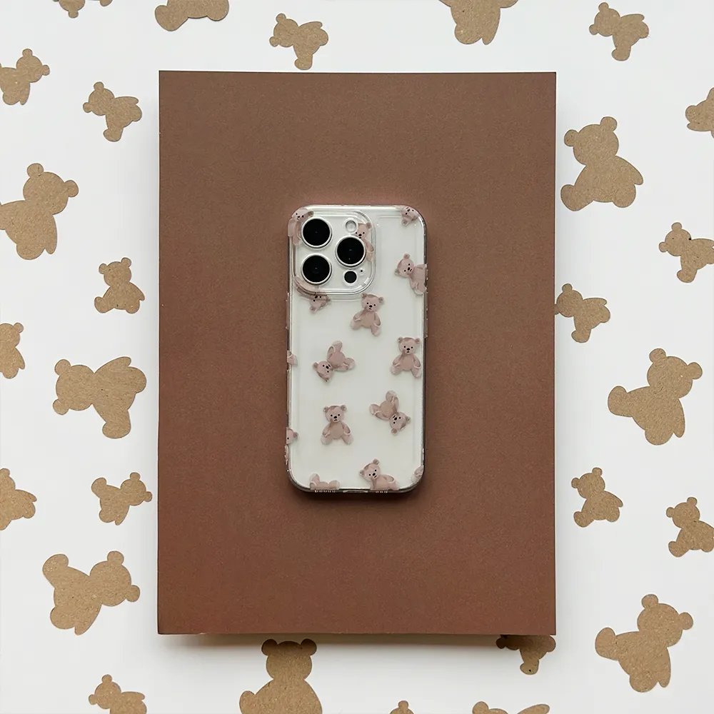 Clear Phone Case - Teddy Anti glare Trendy Texture Finish
