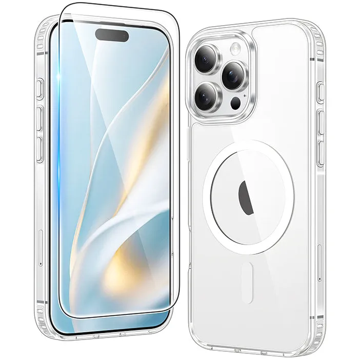 FNTCASE for iPhone 16 Pro 6.3 inch Case: Magnetic Charging Anti Yellowing Shockproof Magsafe Support Phone Case Practical Look Fashion Touch