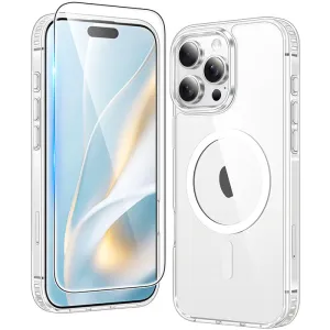 FNTCASE for iPhone 16 Pro 6.3 inch Case: Magnetic Charging Anti Yellowing Shockproof Magsafe Support Phone Case Practical Look Fashion Touch