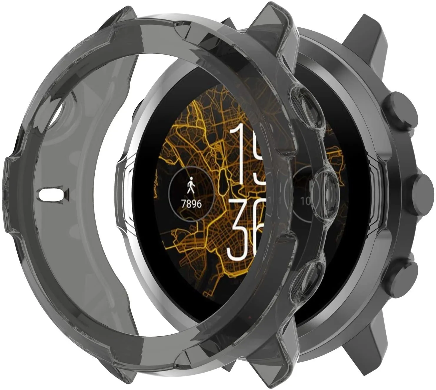 Suunto 7 TPU Case (Transparent Black) Light Back UV resistant