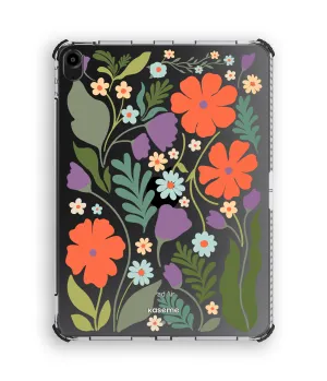 casual lifestyle folio pad case with support frame Boho Blooms iPad Clear Case