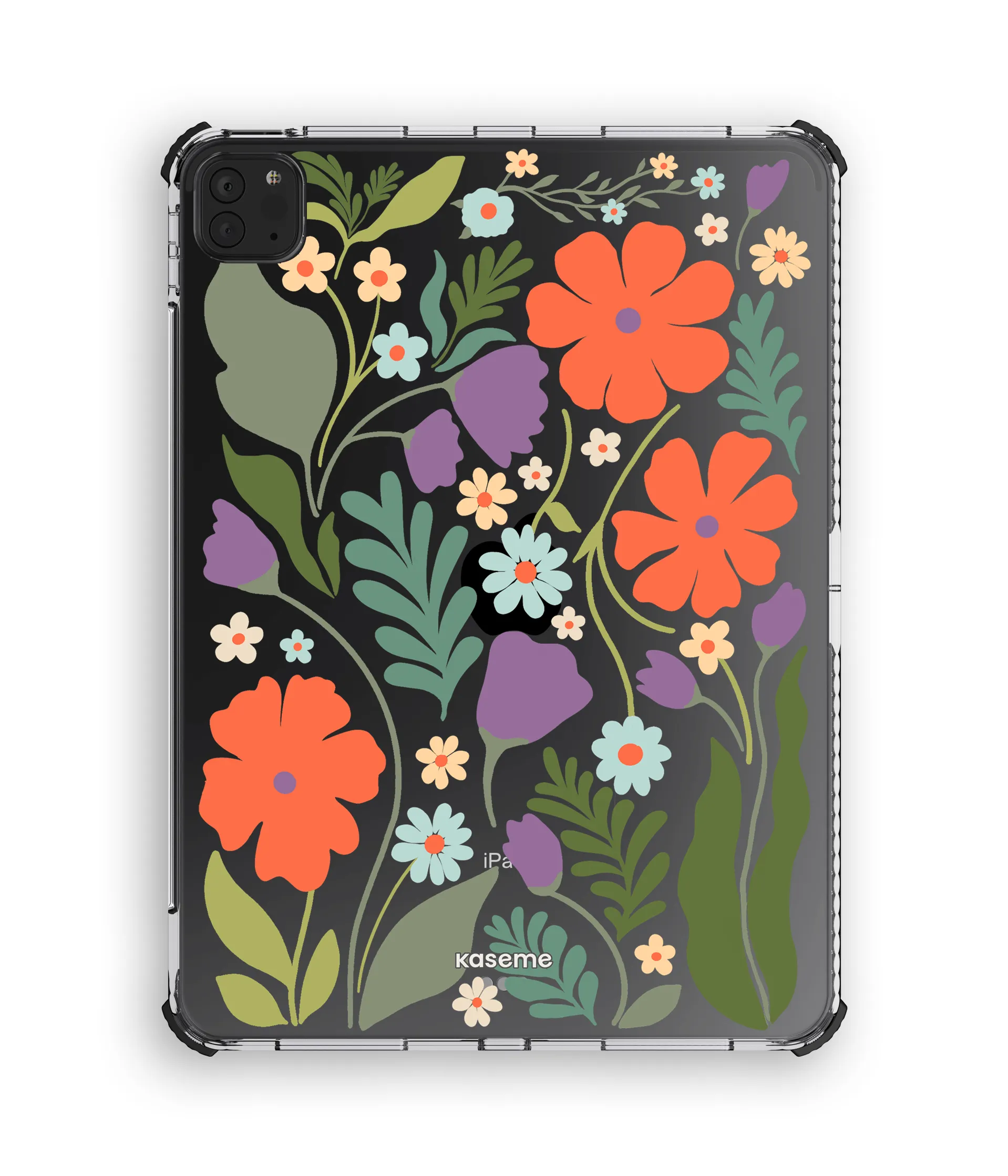 Drop Resistant Boho Blooms iPad Clear Case