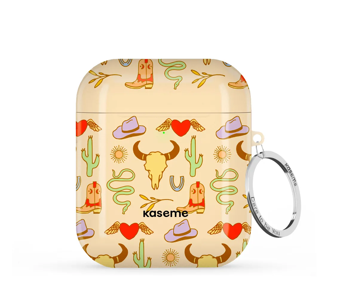 vivid pastel portable silicone airpods shell Durable Compact Shell Texas AirPods Case