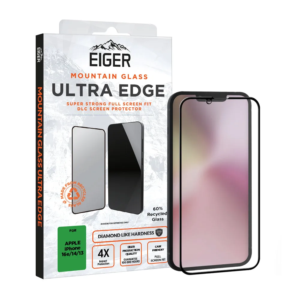 Screen Coverage Eiger Mountain Glass Ultra EDGE Screen Protector for Apple iPhone 16e/ 14/ 13