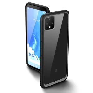 Google Pixel 4 Unicorn Beetle Style Clear Case-Black Classic Texture