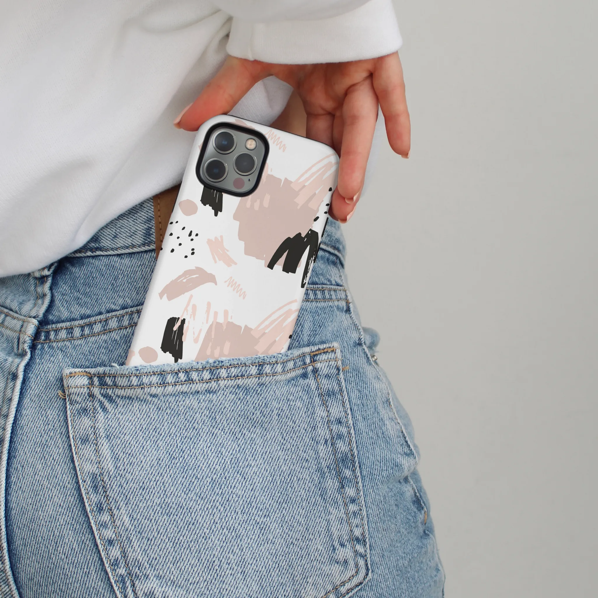 Tough Phone Case - Nude Abstract Sleek Surface Protective Corners