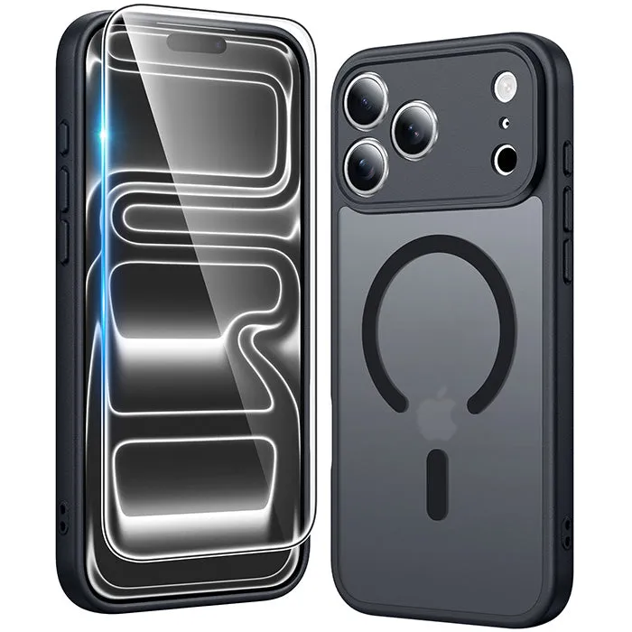 FNTCASE for iPhone 17 Pro Case: Strong Magnetic Translucent Matte Slim Shockproof Protective Drop Full Protection Phone Cover Smooth Shield Refined Look