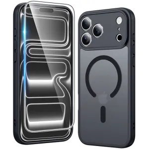 FNTCASE for iPhone 17 Pro Case: Strong Magnetic Translucent Matte Slim Shockproof Protective Drop Full Protection Phone Cover Smooth Shield Refined Look