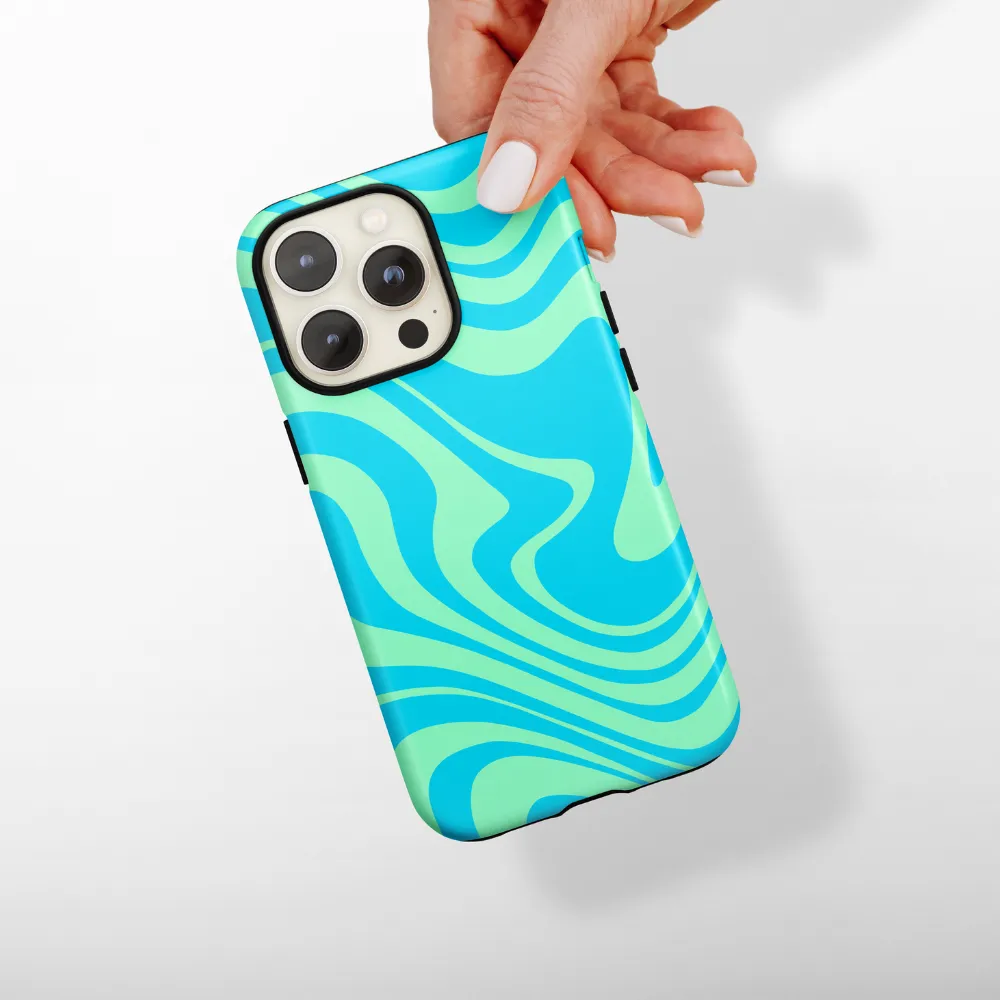 Tough Phone Case - Mermaid Groove Clear Frame Soft Build Texture