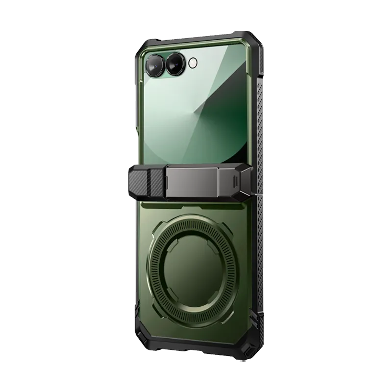 Galaxy Z Flip7 UB Grip Magsafe Phone Case-Dark Green Matte Surface Design