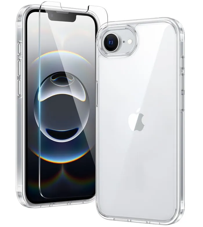 Portable Layer FNTCASE for iPhone SE 4/ SE 2025/ 16E 6.1 inch Clear Case: Wireless Charging Anti Yellowing Shockproof Phone Case