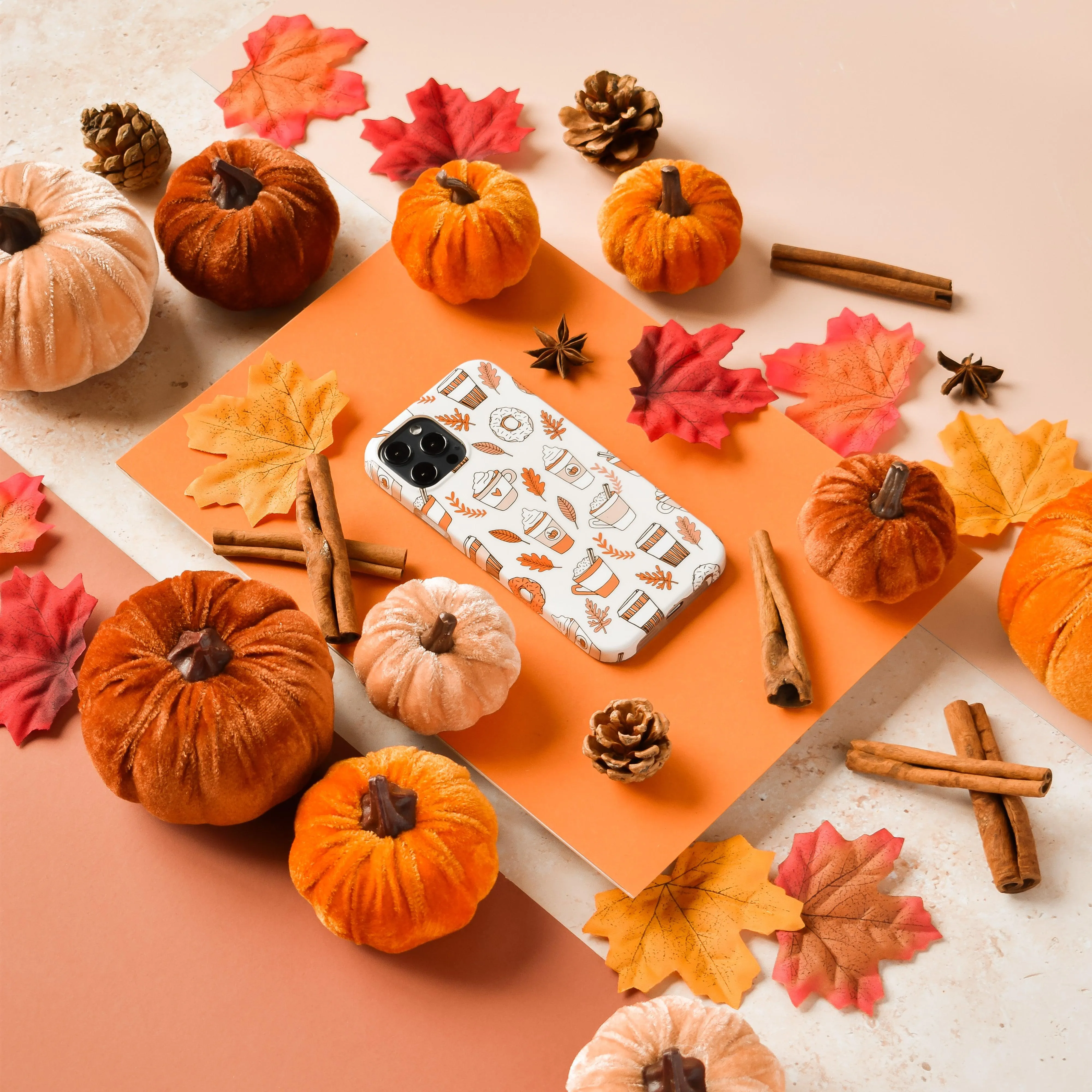 Autumn Spiced Latte Phone Case Modern Grip Texture