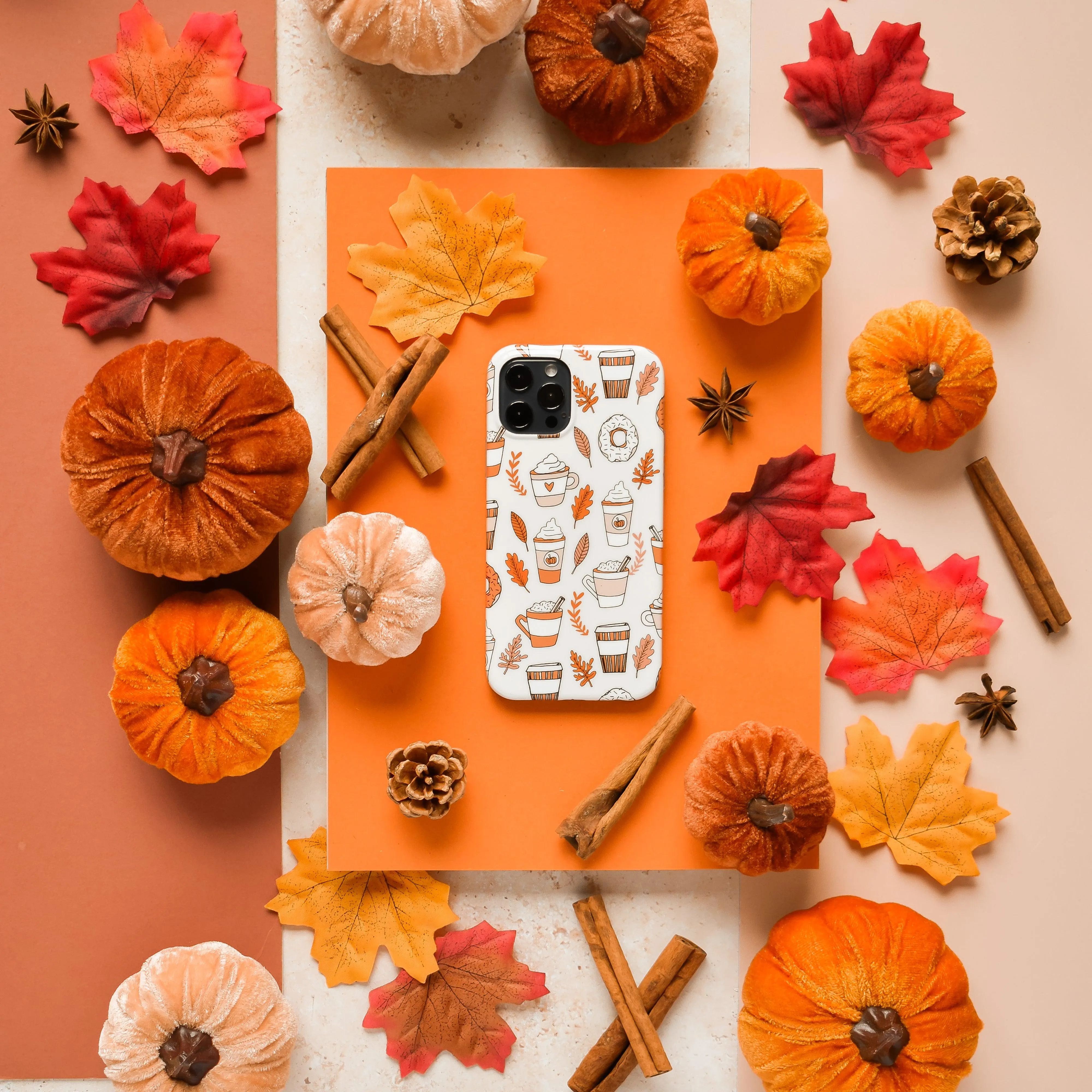 Protective Form Texture Autumn Spiced Latte Phone Case