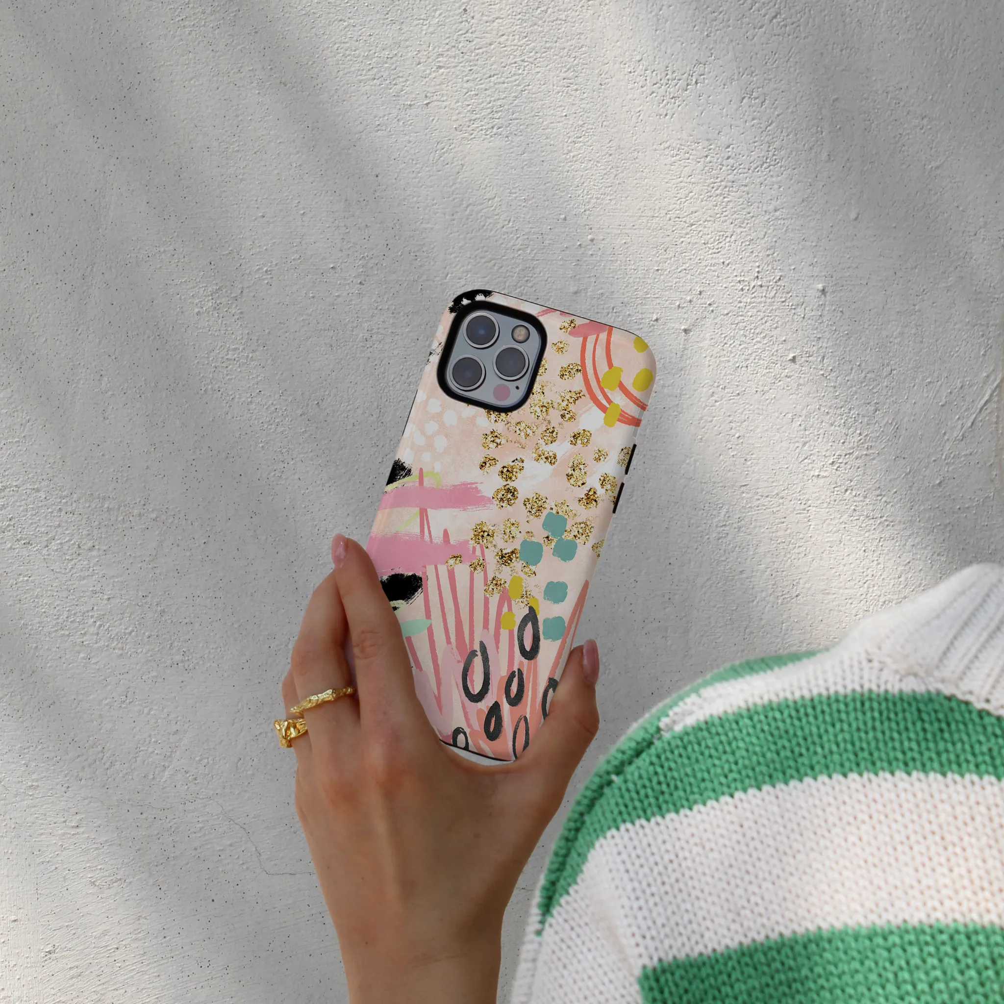 Soft Layer Texture Tough Phone Case - Abstract Vibes