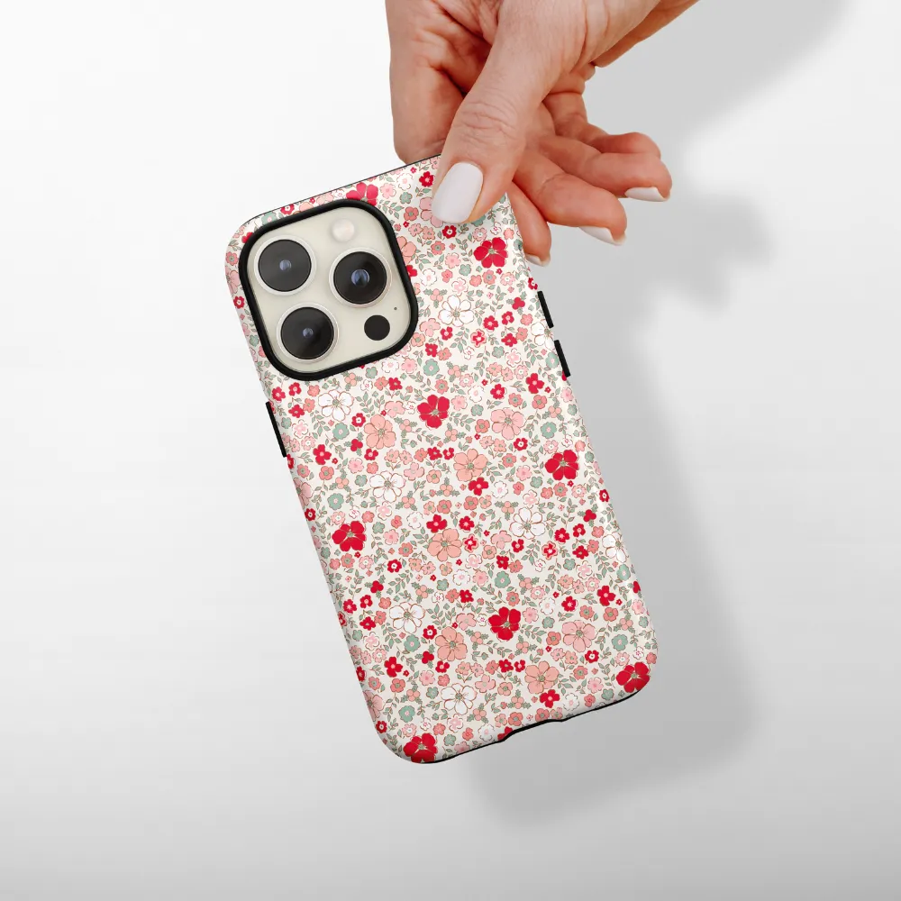 Tough Phone Case - Cute Flowers Long Lasting Smooth Layer