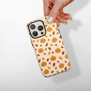Flexible Pattern Tough Phone Case - Cute Pumpkins