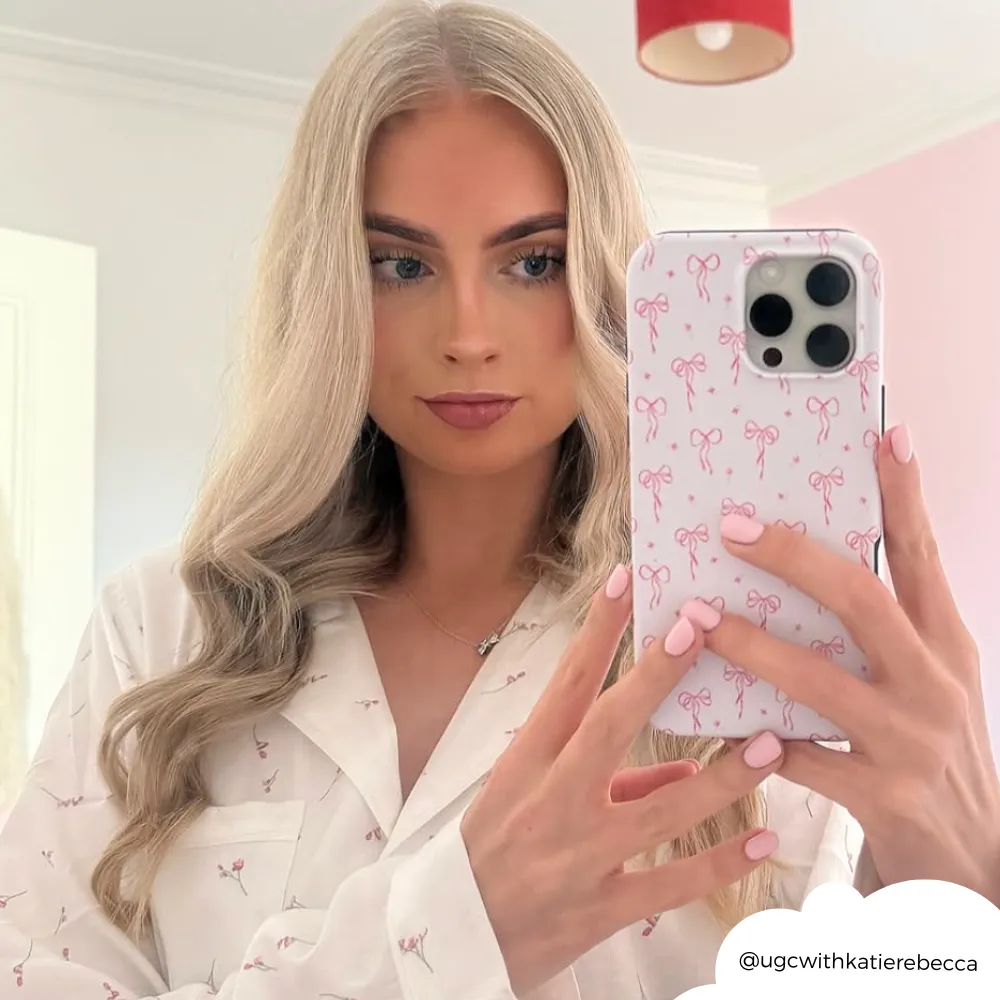 Tough Phone Case - Dainty Bows Hybrid Form