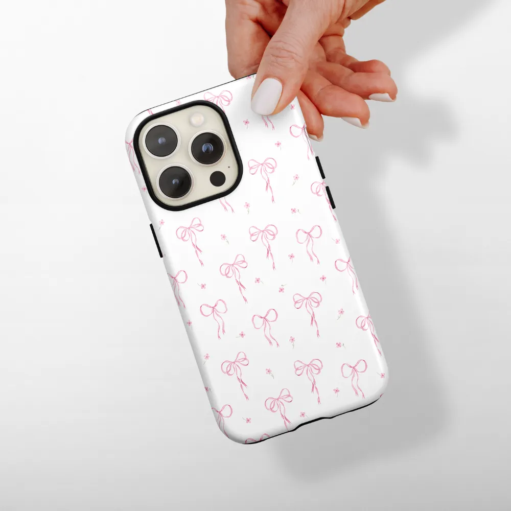 Flexible Material Tough Phone Case - Dainty Bows