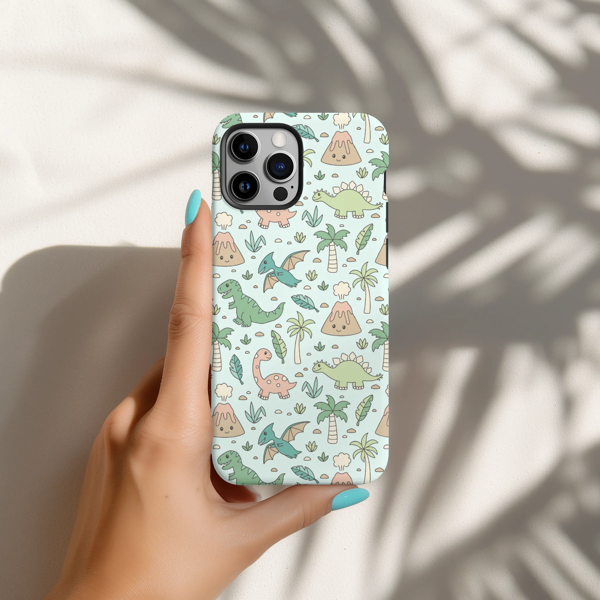 Tough Phone Case - Dinosaur Land Elegant Edge Comfort Texture