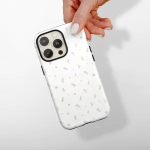 Scratch Barrier Textured Surface Tough Phone Case - Ditsy Floral White