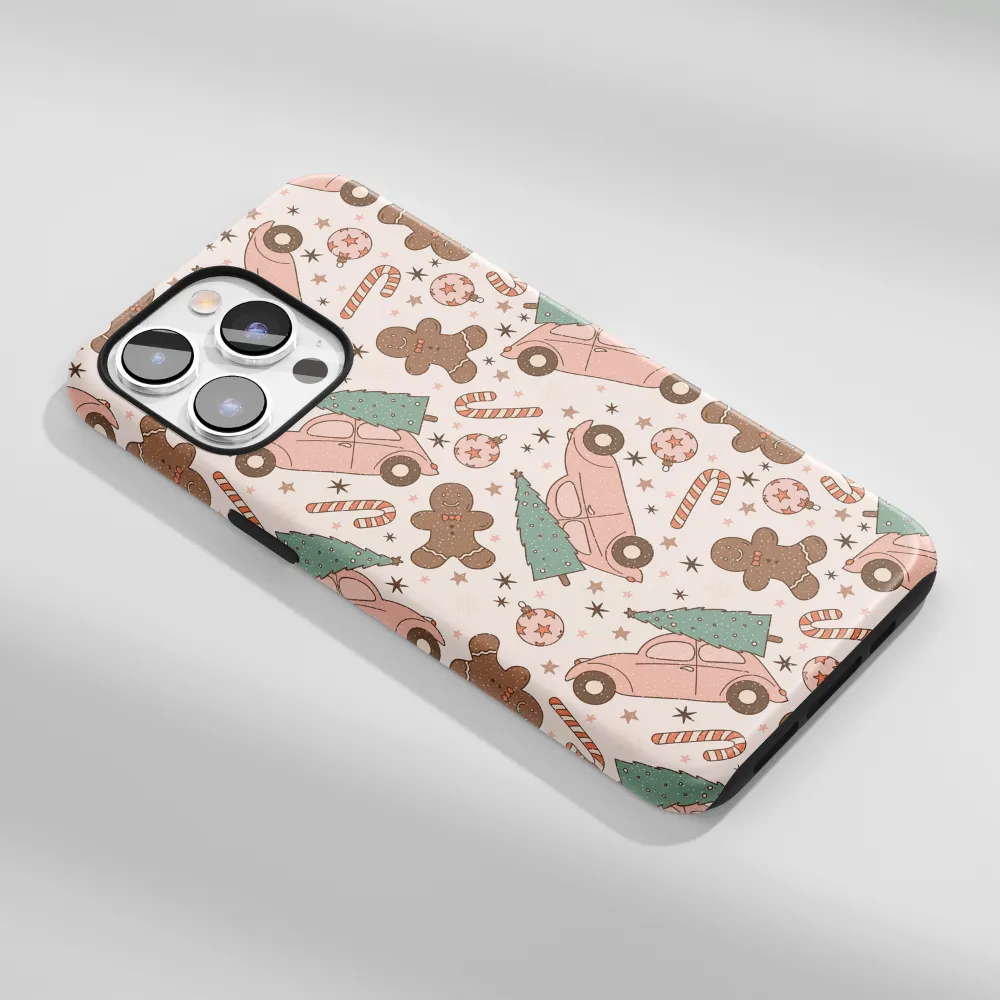 Compact Design Compact Texture Layer Tough Phone Case - Driving Home For Christmas