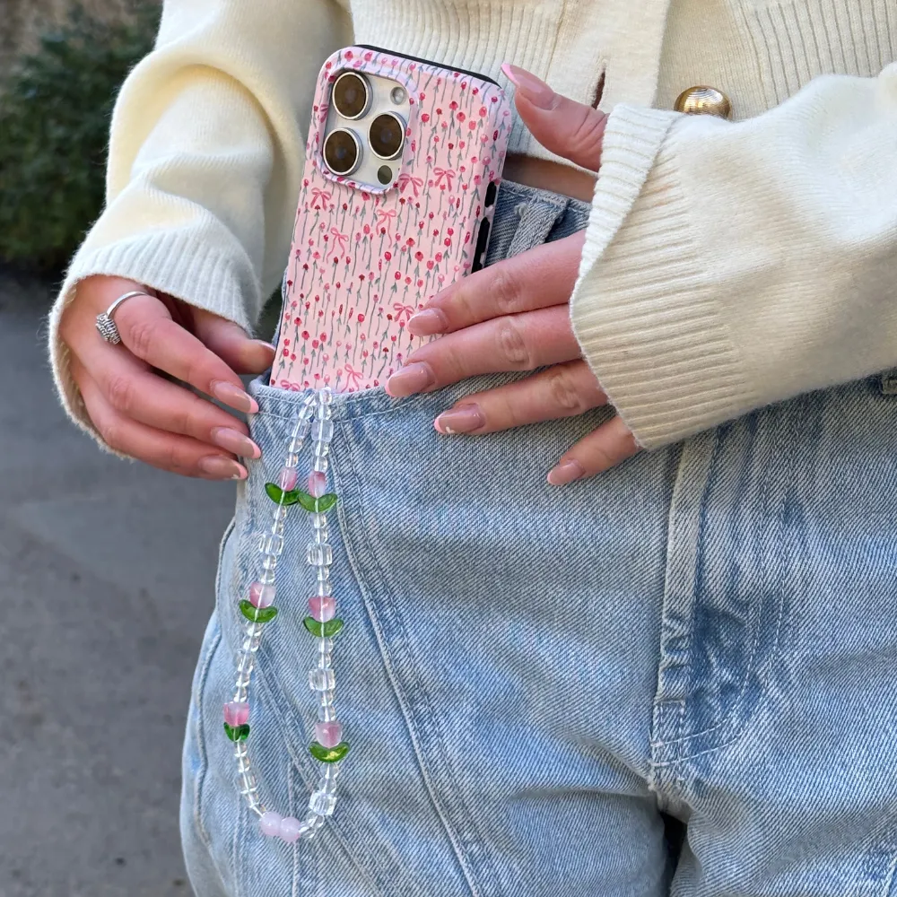 Tough Phone Case - Peony Bow Refined Protection Durable Material