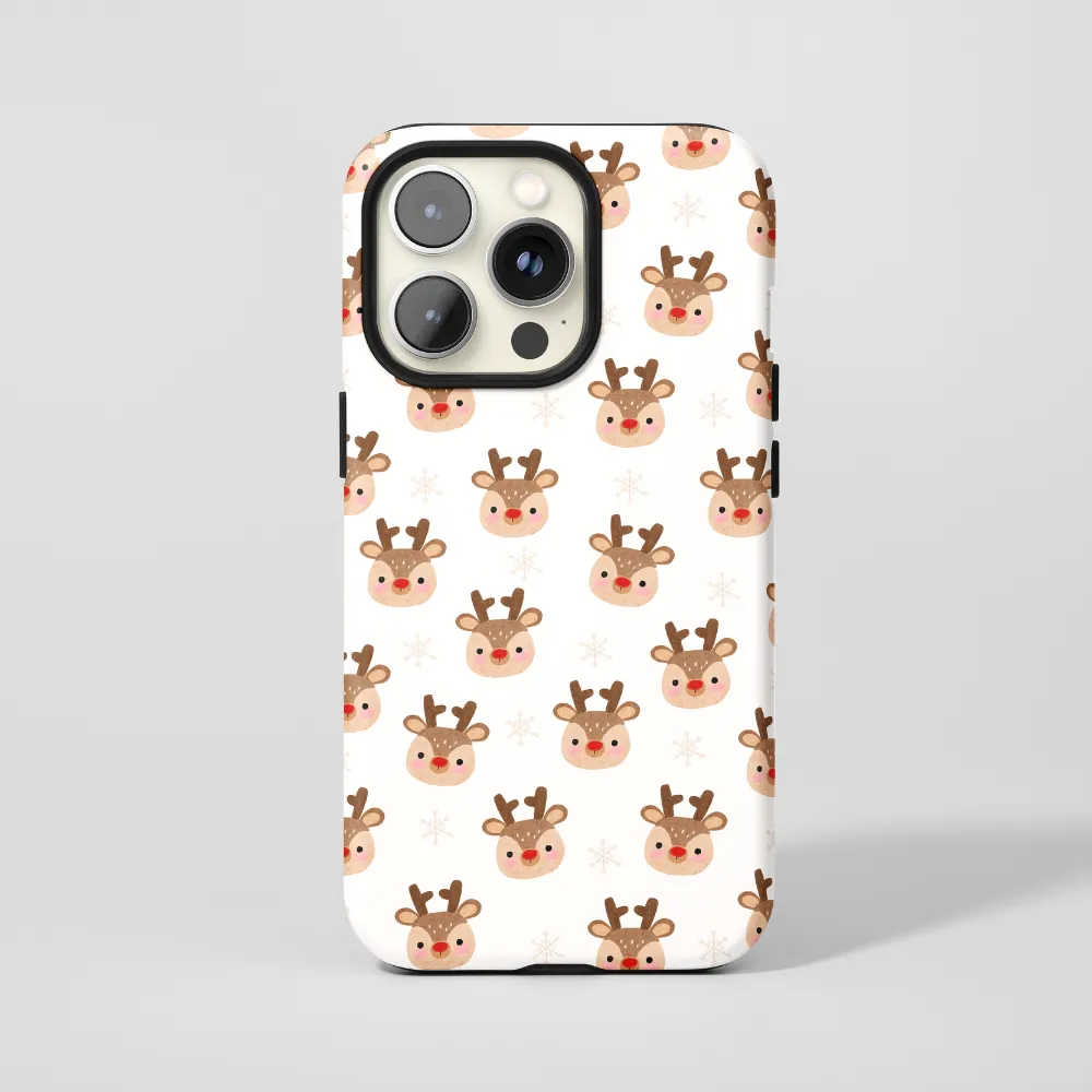 Modern Texture Build Premium Detail Finish Tough Phone Case - Ralphie Reindeer
